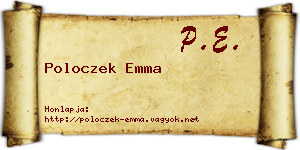 Poloczek Emma névjegykártya